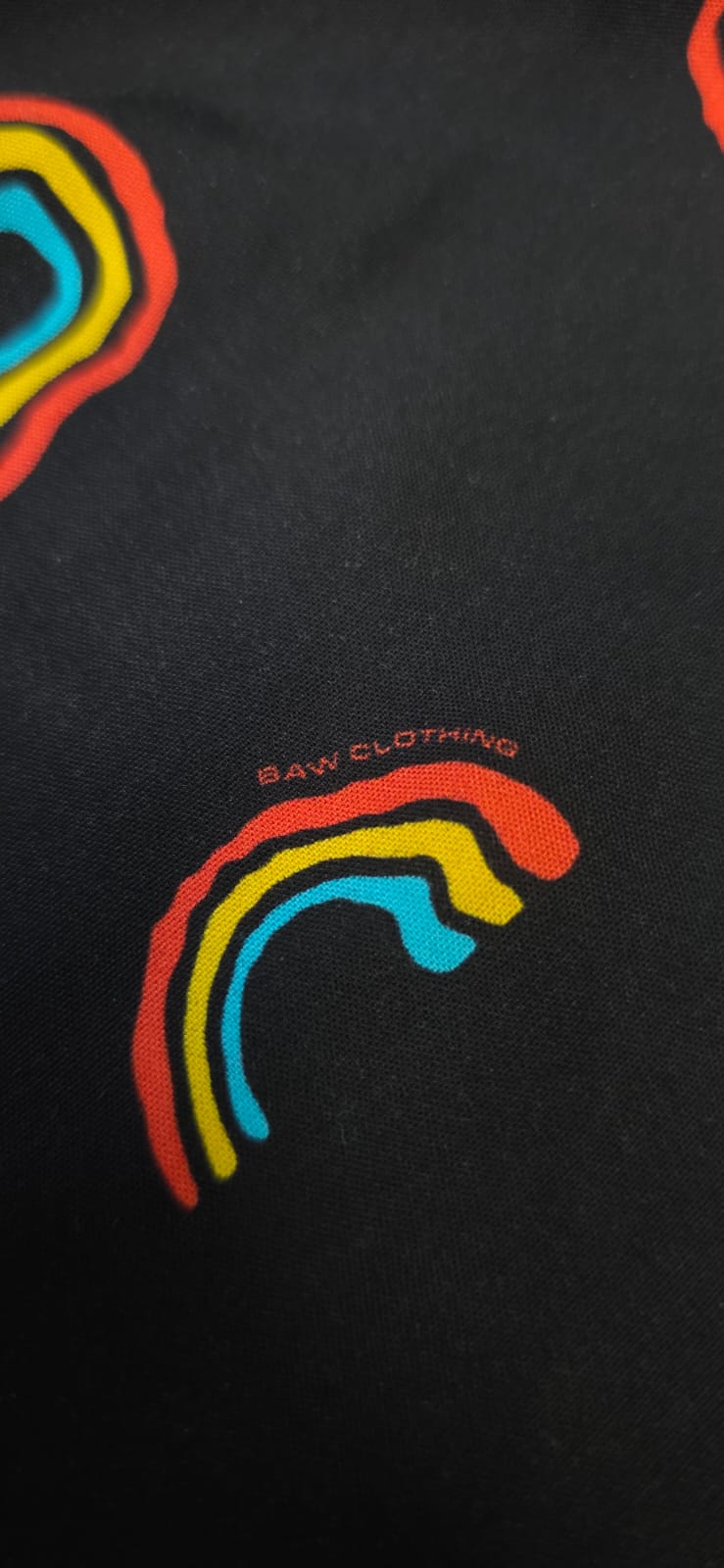 Viscose estampada premium Baw arco iris - Comprimento 3 m x Largura 1,45 m